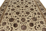 9x12 Ivory and Beige Turkish Silk Rug