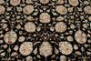 9x12 Black and Ivory Turkish Silk Rug