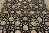 9x12 Black and Ivory Turkish Silk Rug