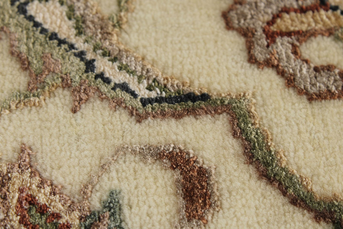 9x12 Black and Ivory Turkish Silk Rug