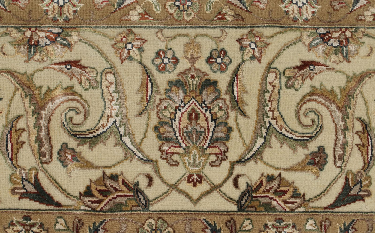 9x12 Black and Ivory Turkish Silk Rug