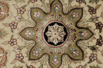 9x12 Black and Ivory Turkish Silk Rug