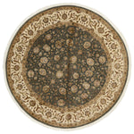 8x8 Gray and Ivory Turkish Silk Rug