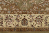 8x10 Light Green and Ivory Turkish Silk Rug