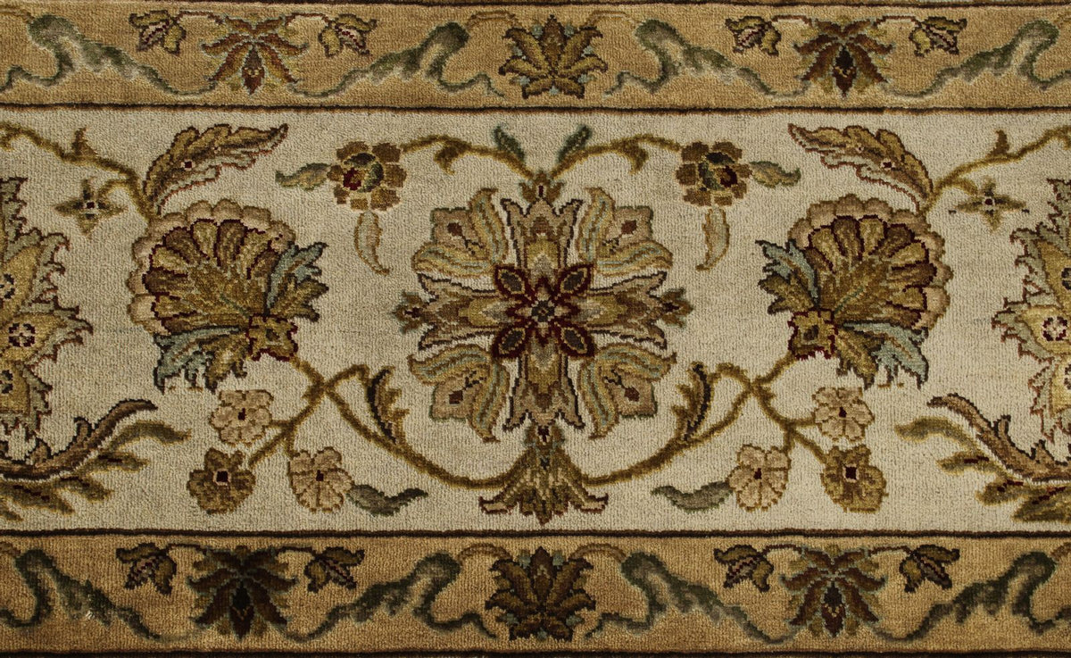 8x10 Gray and Ivory Turkish Silk Rug