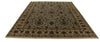 8x10 Gray and Ivory Turkish Silk Rug