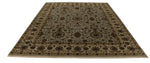 8x10 Gray and Ivory Turkish Silk Rug