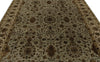 8x10 Gray and Ivory Turkish Silk Rug