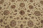 8x10 Ivory and Black Turkish Silk Rug