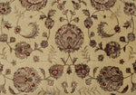 8x10 Ivory and Black Turkish Silk Rug