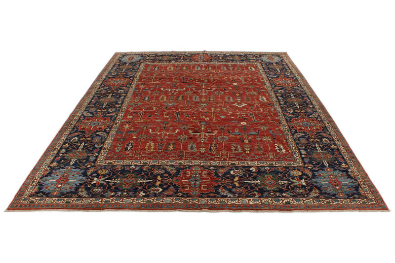 9x12 Red and Multicolor Anatolian Traditional Rug