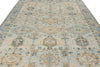9x11 Light Blue and Blue Anatolian Traditional Rug