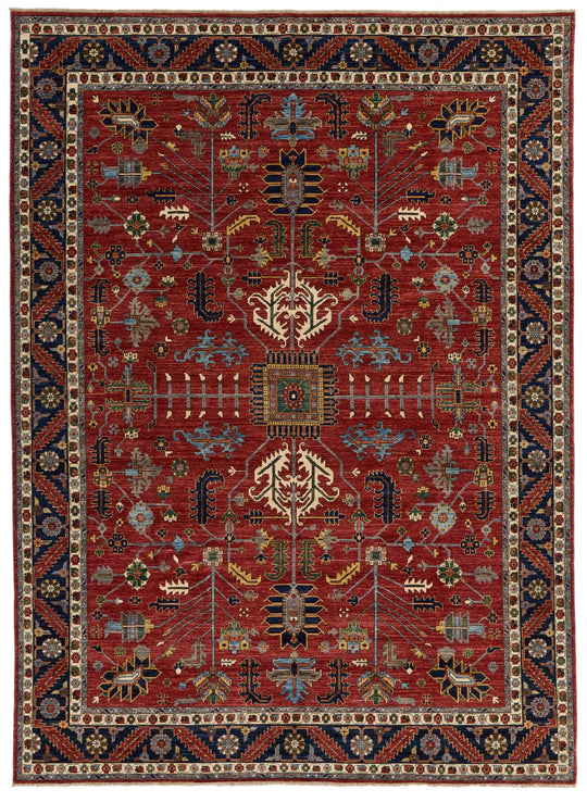 9x12 Red and Navy Anatolian Traditional Rug