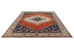 9x12 Orange and Ivory Anatolian Traditional Rug