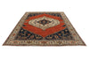 9x12 Orange and Ivory Anatolian Traditional Rug