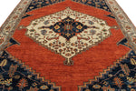 9x12 Orange and Ivory Anatolian Traditional Rug