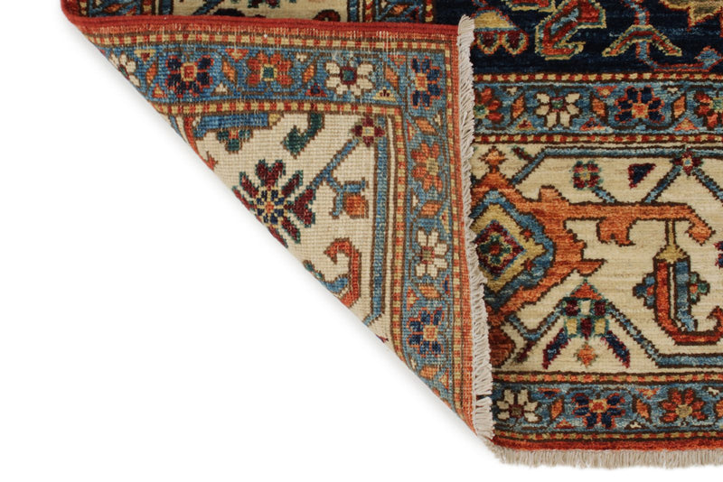 9x12 Orange and Ivory Anatolian Traditional Rug