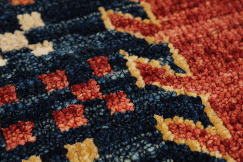 9x12 Rust and Multicolor Anatolian Tribal Rug