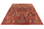 9x12 Rust and Multicolor Anatolian Tribal Rug