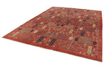9x12 Rust and Multicolor Anatolian Tribal Rug
