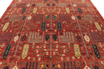 9x12 Rust and Multicolor Anatolian Tribal Rug