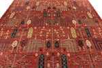 9x12 Rust and Multicolor Anatolian Tribal Rug