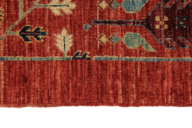 9x12 Rust and Multicolor Anatolian Tribal Rug
