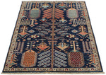 3x5 Navy and Multicolor Anatolian Traditional Rug