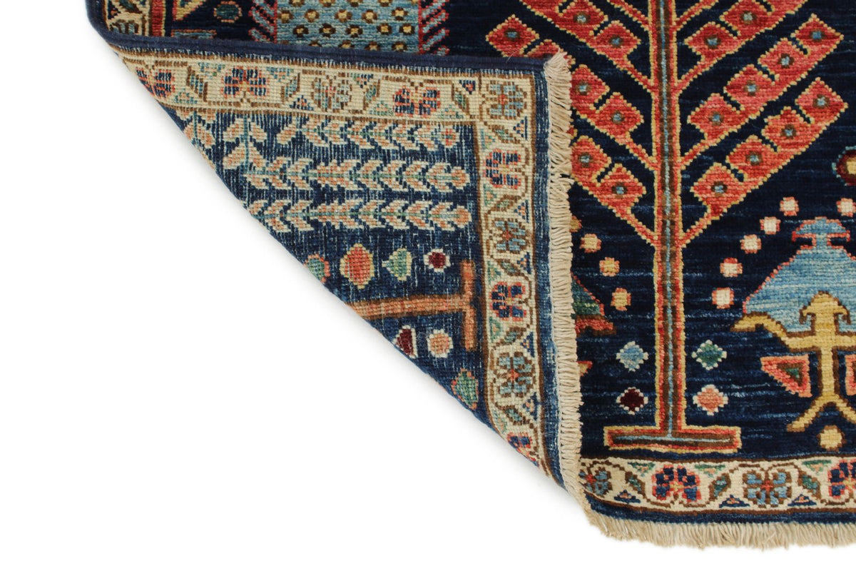 3x5 Navy and Multicolor Anatolian Traditional Rug