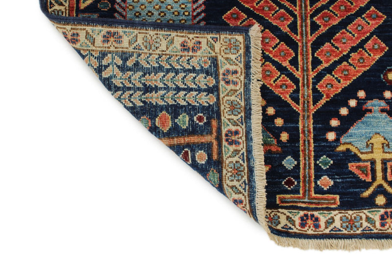 3x5 Navy and Multicolor Anatolian Traditional Rug