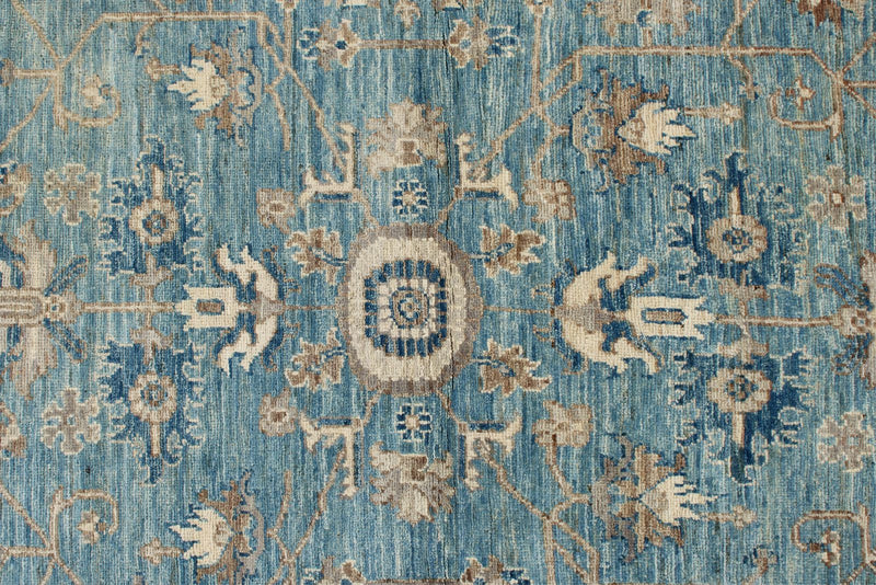 3x5 Blue and Ivory Anatolian Traditional Rug