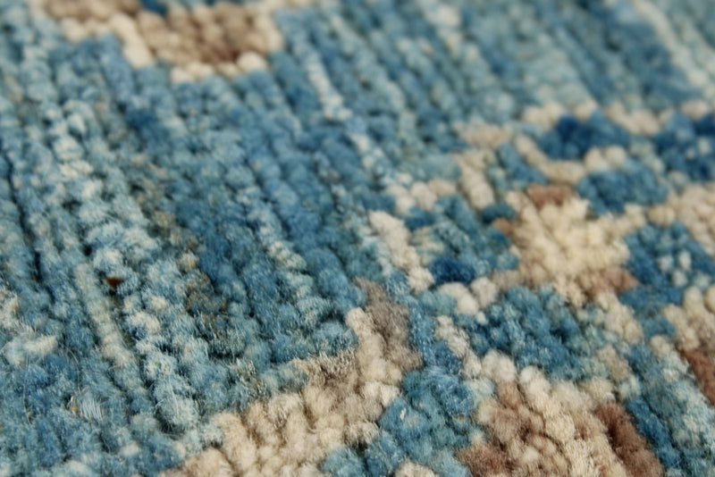 3x5 Blue and Ivory Anatolian Traditional Rug