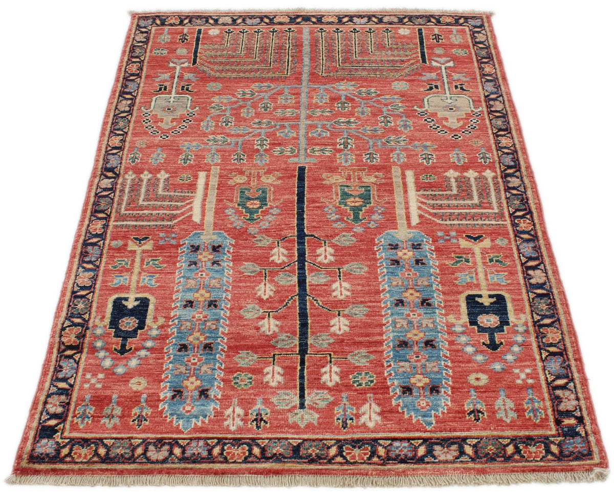 3x5 Pink and Navy Anatolian Traditional Rug