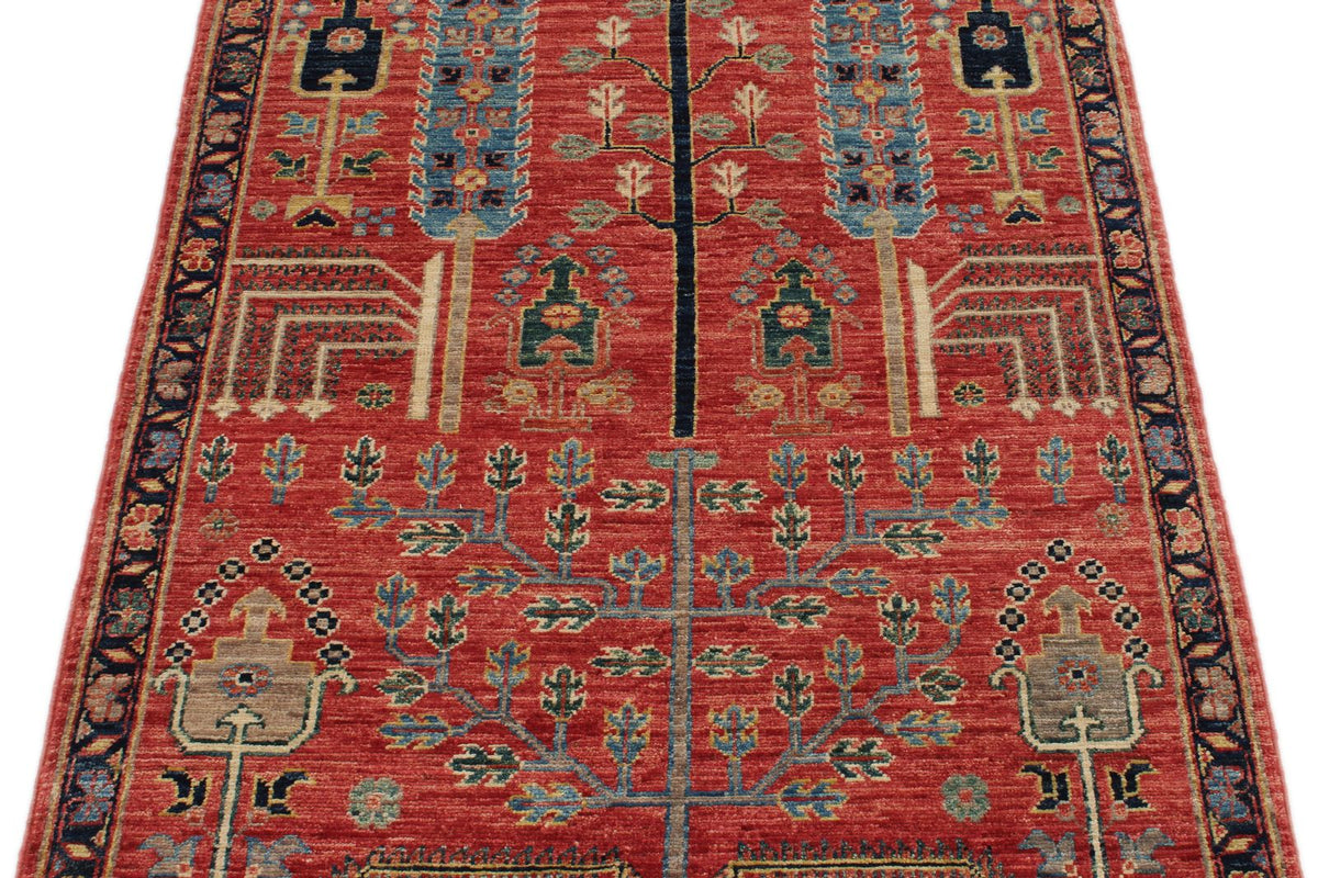 3x5 Pink and Navy Anatolian Traditional Rug