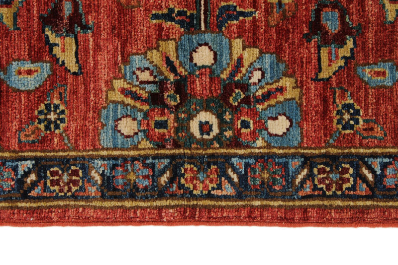 3x5 Red and Navy Anatolian Traditional Rug
