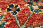 3x5 Red and Navy Anatolian Traditional Rug