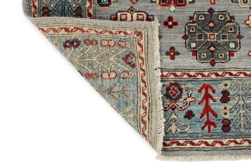 5x7 Gray and Blue Anatolian Traditional Rug