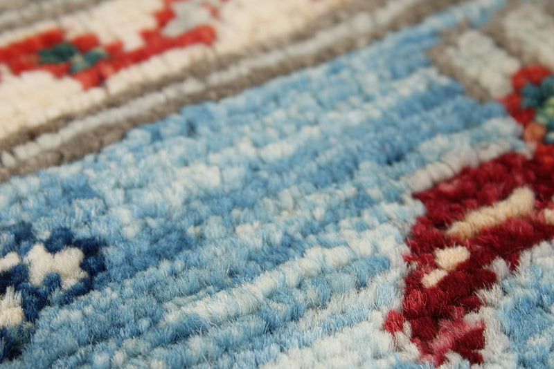 5x7 Gray and Blue Anatolian Traditional Rug