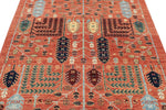 5x7 Rust and Multicolor Anatolian Traditional Rug