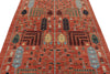 5x7 Rust and Multicolor Anatolian Traditional Rug