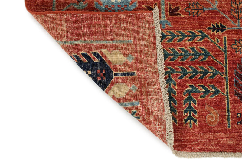 5x7 Rust and Multicolor Anatolian Traditional Rug