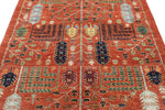 5x6 Rust and Multicolor Anatolian Traditional Rug