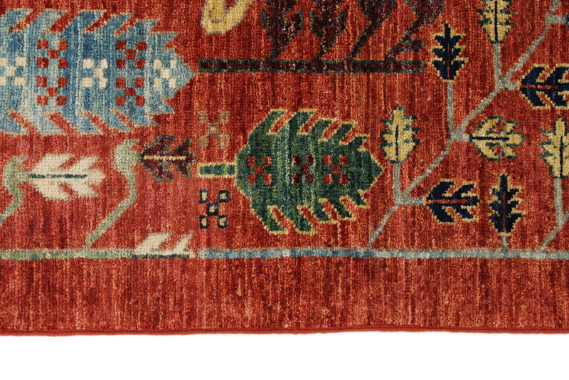 5x6 Rust and Multicolor Anatolian Traditional Rug