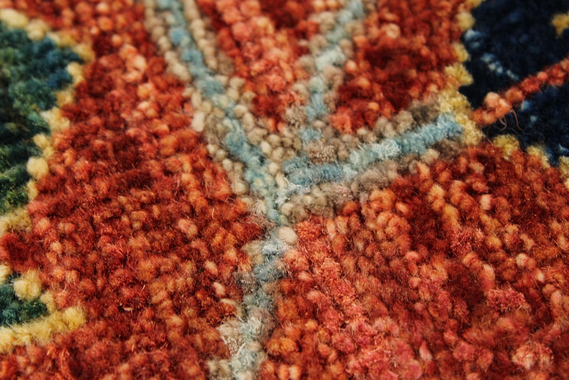 5x6 Rust and Multicolor Anatolian Traditional Rug