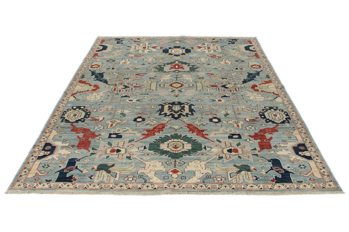 6x9 Blue and Multicolor Anatolian Traditional Rug