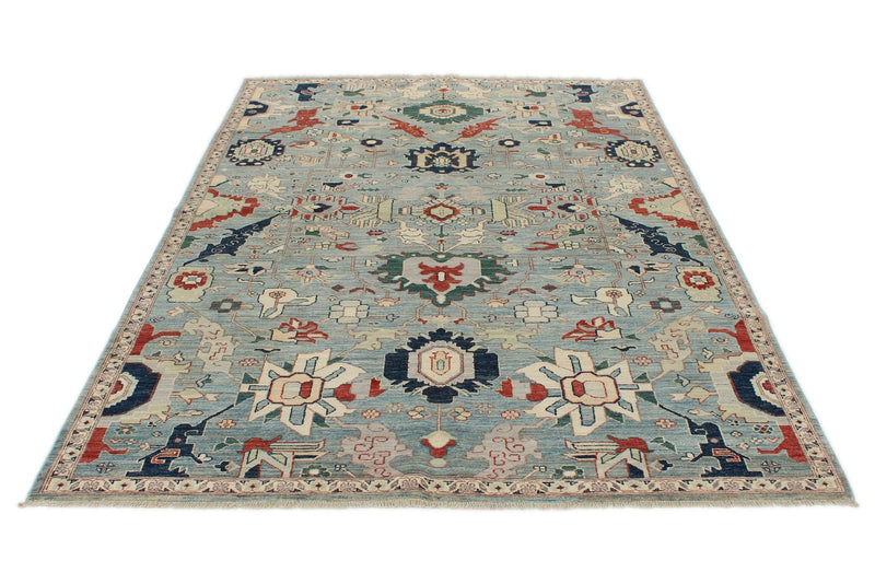 6x9 Blue and Multicolor Anatolian Traditional Rug