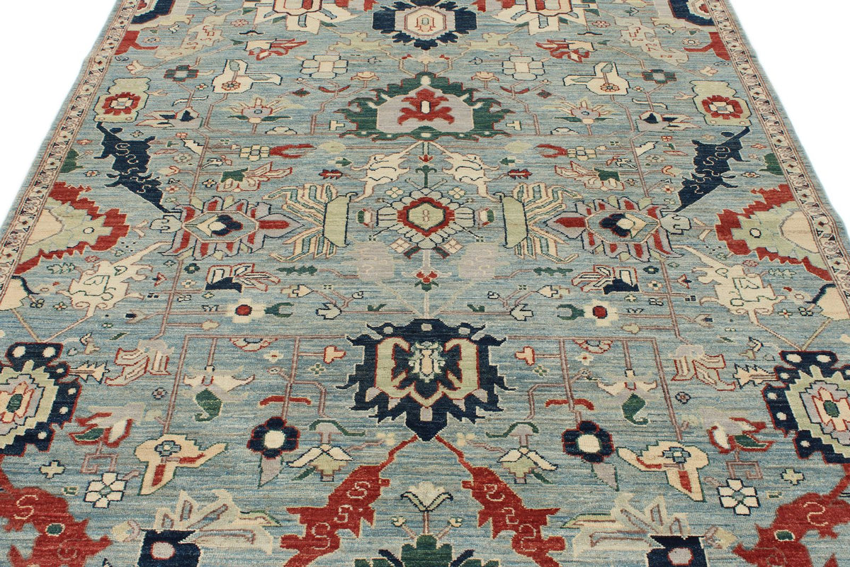 6x9 Blue and Multicolor Anatolian Traditional Rug
