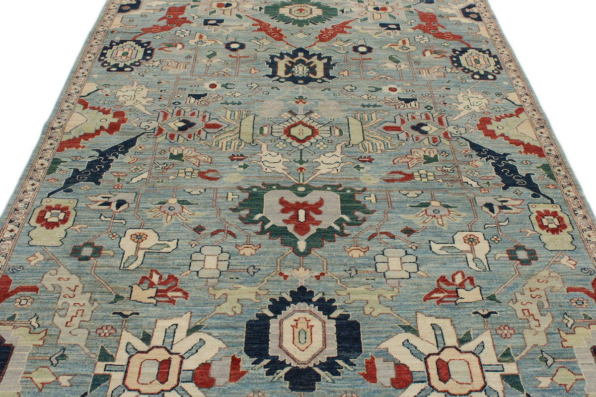 6x9 Blue and Multicolor Anatolian Traditional Rug