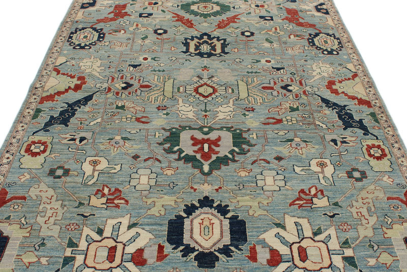6x9 Blue and Multicolor Anatolian Traditional Rug