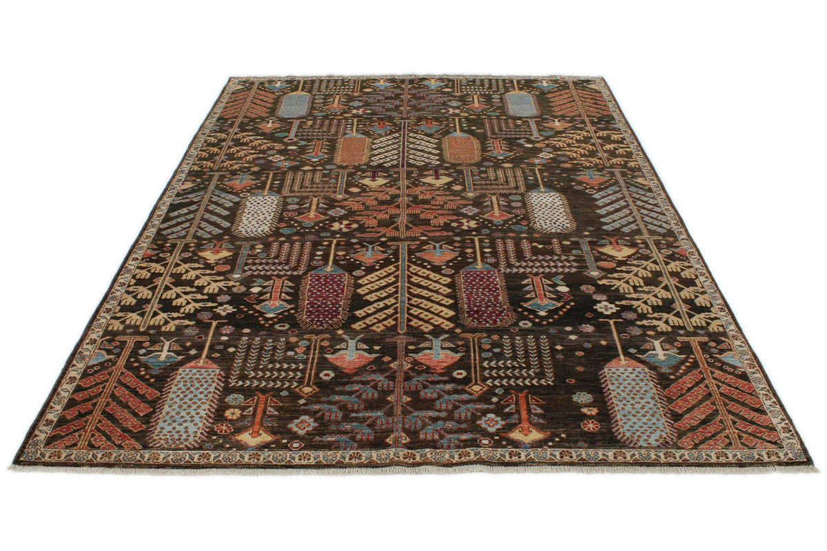 6x9 Brown and Multicolor Anatolian Traditional Rug
